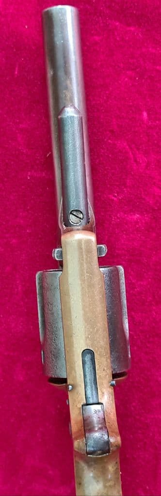 X X X SOLD X X X A brass frame 5 shot pocket Revolver made by J. Marlin. Circa 1875. Ref 3833